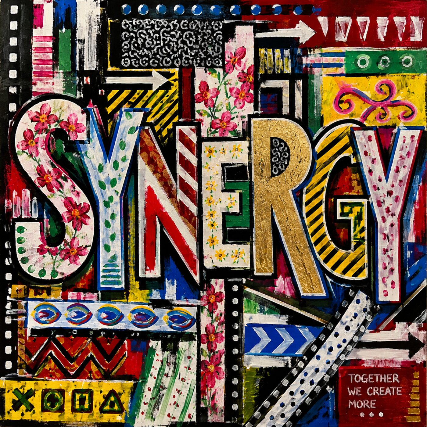 Vibrant SYNERGY mural โ together we create more